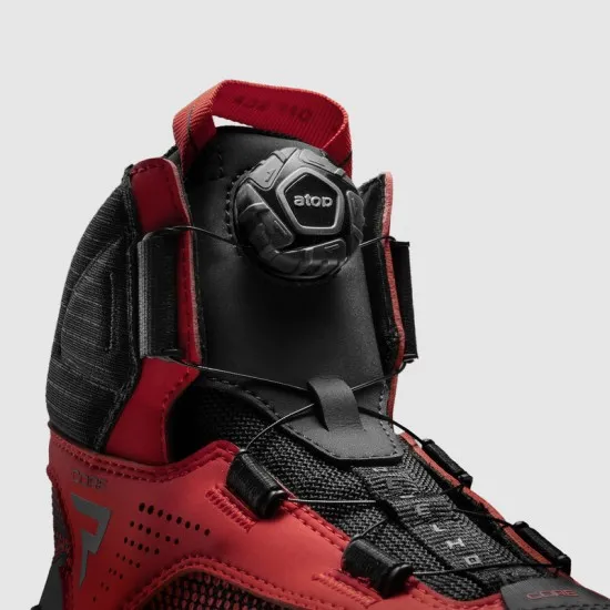 Мото боти REBELHORN Core Black Red с ATOP закопчаване и TPU защита