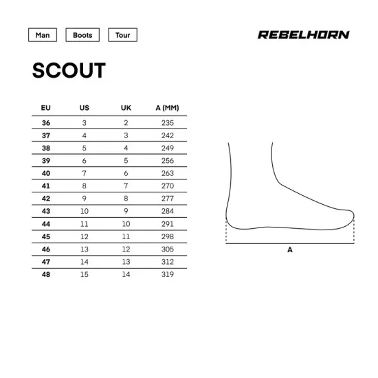 Мото боти Rebelhorn Scout Черен мат – туристически боти с водоустойчива мембрана