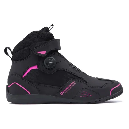 Дамски мото обувки REBELHORN SPARK II LADY BLACK/PINK – с протектори и вентилация