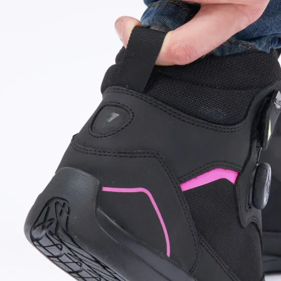Дамски мото обувки REBELHORN SPARK II LADY BLACK/PINK – с протектори и вентилация