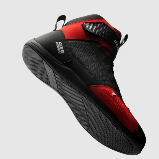 Мото боти Rebelhorn Swift Black Red с TPU защита и вентилационни панели
