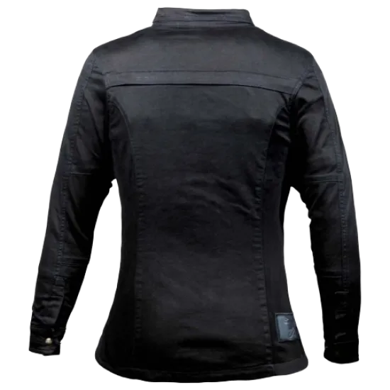 Дамска мото риза JOHN DOE MOTOSHIRT BLACK, XTM-Fiber® подплата, защитни протектори