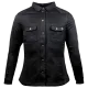 Дамска мото риза JOHN DOE MOTOSHIRT BLACK, XTM-Fiber® подплата, защитни протектори