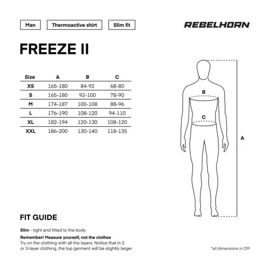 Мъжка термо блуза REBELHORN Freeze II Black за мотоциклет