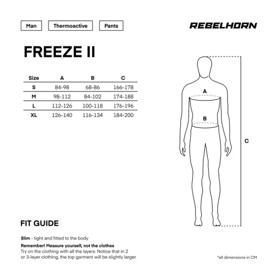 Мъжки термо клин REBELHORN Freeze II Black за мотоциклет