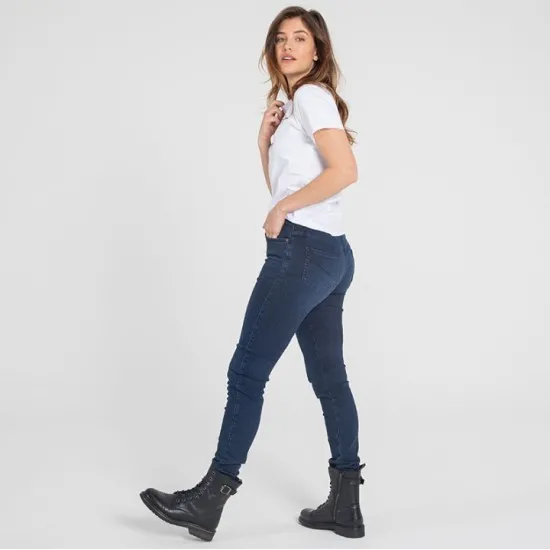 Дамски мото дънки JOHN DOE RUBY BLUE, XTM-fibre®, протектори за колене и бедра