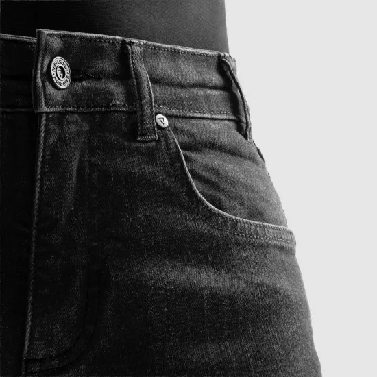 Дамски мото дънки Rebelhorn Classic Mono JP Women Washed Black с Level 2 протектори