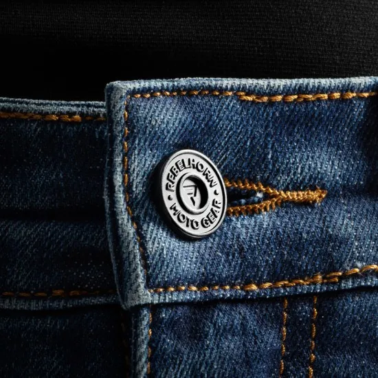 Дамски мото дънки Rebelhorn Classic Mono Women Washed Blue с Level 2 протектори