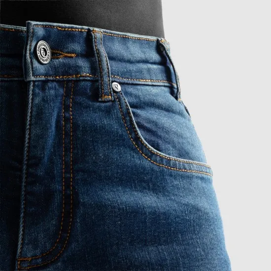 Дамски мото дънки Rebelhorn Classic Mono Women Washed Blue с Level 2 протектори