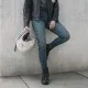 Дамски мото дънки REBELHORN CLASSIC III LADY – сини, защитени с Kevlar