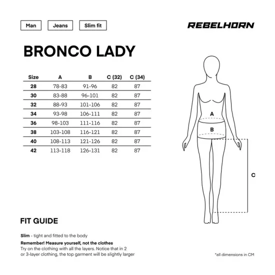 Дамски мото дънки REBELHORN BRONCO-JP-LADY от Armalith с RE ZRO протектори