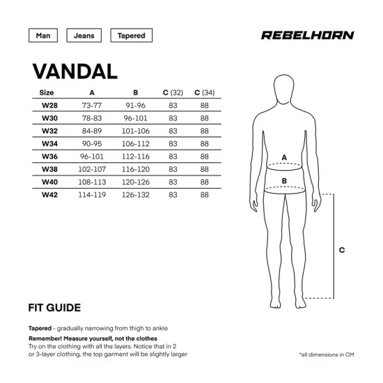 Мото дънки REBELHORN VANDAL-JNS – защитни мото джинси с Kevlar® и SAS-TEC протектори