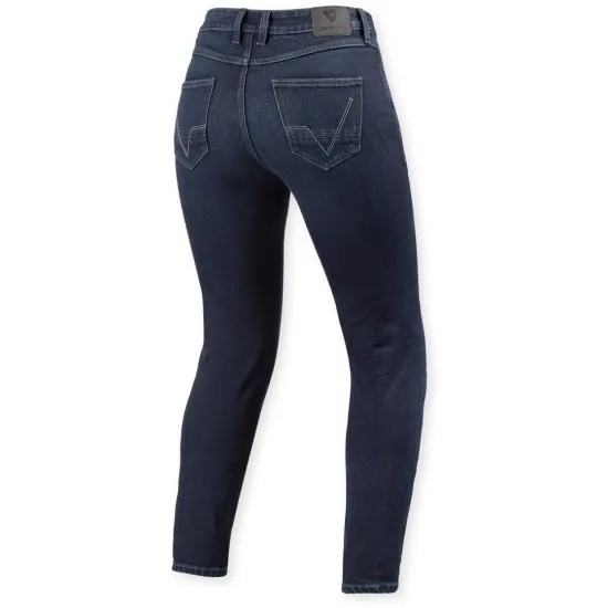 Дамски мото дънки REV'IT! Marzia - Medium Blue Stone, Skinny Fit кройка и SEESMART защита