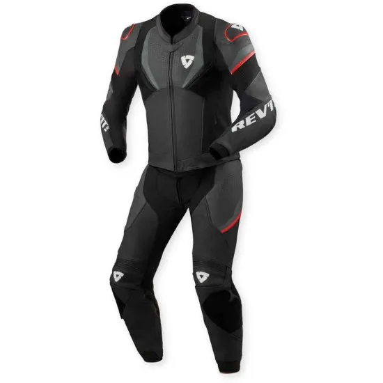 Кожен мото екип от две части REV'IT! Beta 2 - Black Anthracite, спортен стил и сертифицирана защита