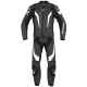 Кожен мото екип SPIDI LASER TOURING White/Black SHORT 2PC с CE протектори и подкъсена кройка