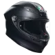 Каска AGV K-6 S Matt Black - спортна и градска каска с карбон-арамид конструкция