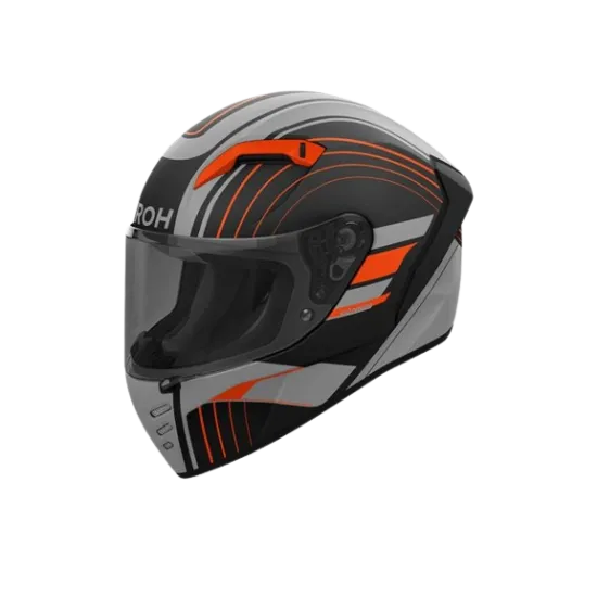 Каска AIROH CONNOR ACHIEVE ORANGE MATT с матово покритие и спортен дизайн