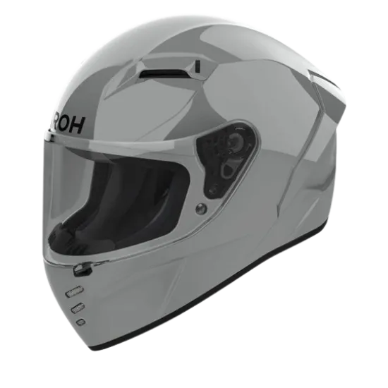 Каска AIROH CONNOR CEMENT GREY GLOSS с гланцово покритие и спортен дизайн