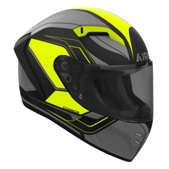 Каска AIROH CONNOR DUNK YELLOW MATT с ярки графики и спортен дизайн