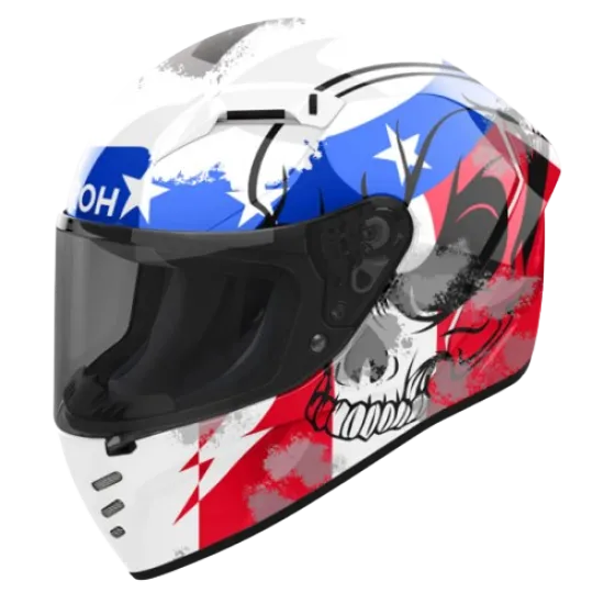 Каска AIROH CONNOR NATION GLOSS с гланцово покритие и спортен дизайн