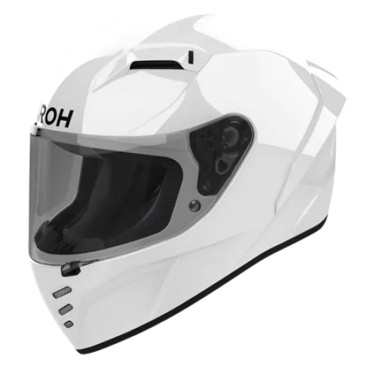 Каска AIROH CONNOR WHITE GLOSS с гланцово покритие и спортен дизайн
