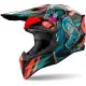 Мотокрос каска AIROH WRAAAP CYBER ORANGE/BLUE - каска с HRT черупка и агресивен дизайн