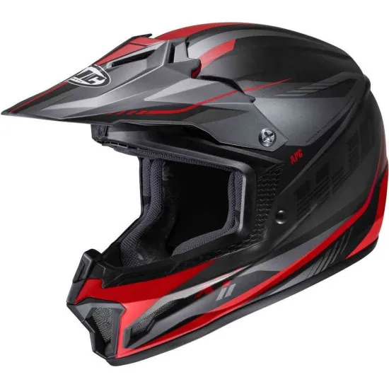 Детска мотокрос каска HJC CL-XY II DRIFT GRAY/RED - лека и безопасна каска с усъвършенствана вентилационна система