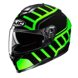Каска HJC C70N HOLT BLACK/GREEN