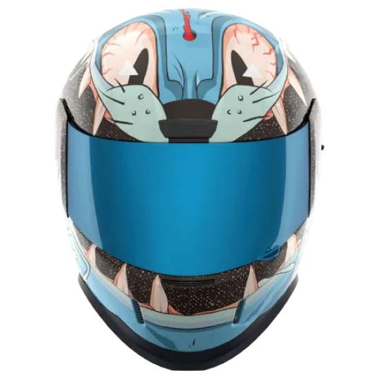 ICON AIRFORM NINE LIVES BL каска, поликарбонатна черупка, Dropshield визьор