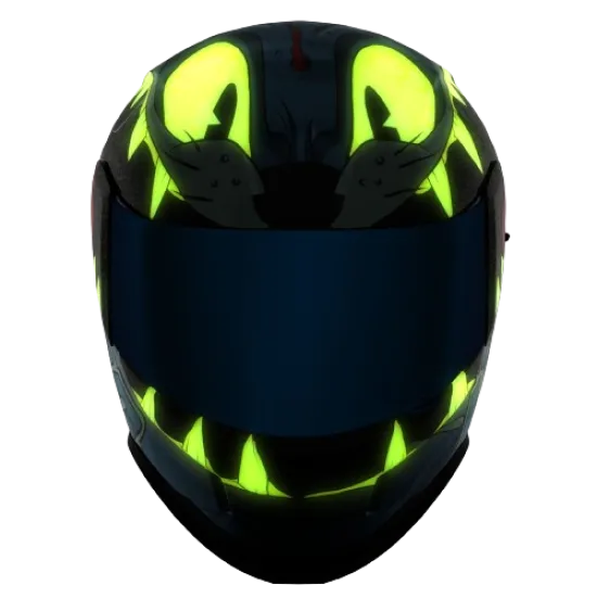 ICON AIRFORM NINE LIVES BL каска, поликарбонатна черупка, Dropshield визьор