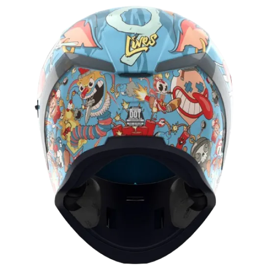 ICON AIRFORM NINE LIVES BL каска, поликарбонатна черупка, Dropshield визьор