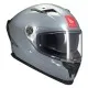 MT BRAKER SV SOLID A12 GLOSS GRAY – мото каска с вградени слънчеви очила и гланцово покритие