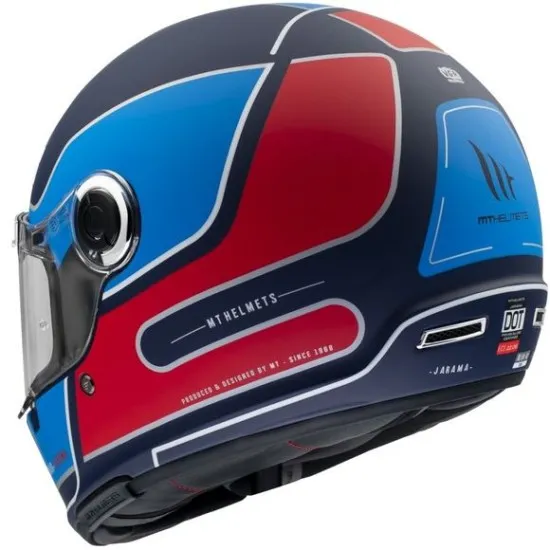 Мото каска MT Jarama Baux D7 Matt Blue/Red с елегантен матов дизайн и перфектна защита