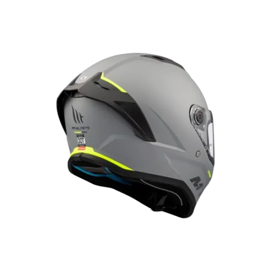 Каска MT STINGER 2 SOLID A12 GLOSS GREY с прозрачен визьор и полимерна черупка