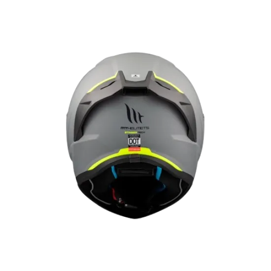 Каска MT STINGER 2 SOLID A12 GLOSS GREY с прозрачен визьор и полимерна черупка