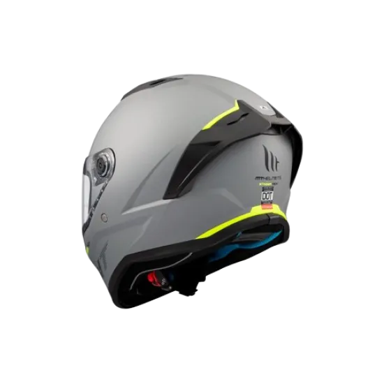 Каска MT STINGER 2 SOLID A12 GLOSS GREY с прозрачен визьор и полимерна черупка