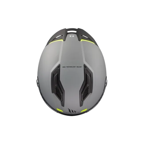 Каска MT STINGER 2 SOLID A12 GLOSS GREY с прозрачен визьор и полимерна черупка