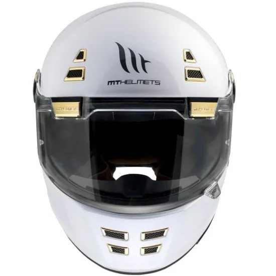 Мото каска MT Jarama A0 Gloss Pearl White с елегантен дизайн и перфектна защита