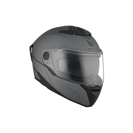 Отваряема каска MT ATOM 2 SV A2 Titanium Matt с вграден слънчев визьор и хипоалергична вътрешност