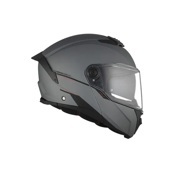 Отваряема каска MT ATOM 2 SV A2 Titanium Matt с вграден слънчев визьор и хипоалергична вътрешност