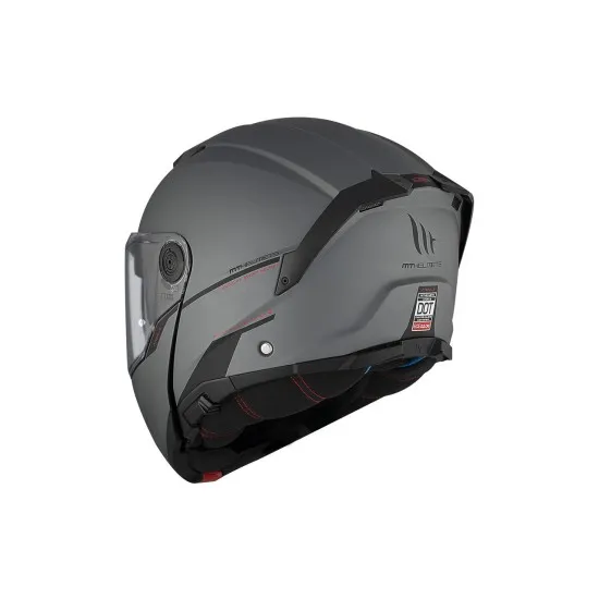Отваряема каска MT ATOM 2 SV A2 Titanium Matt с вграден слънчев визьор и хипоалергична вътрешност