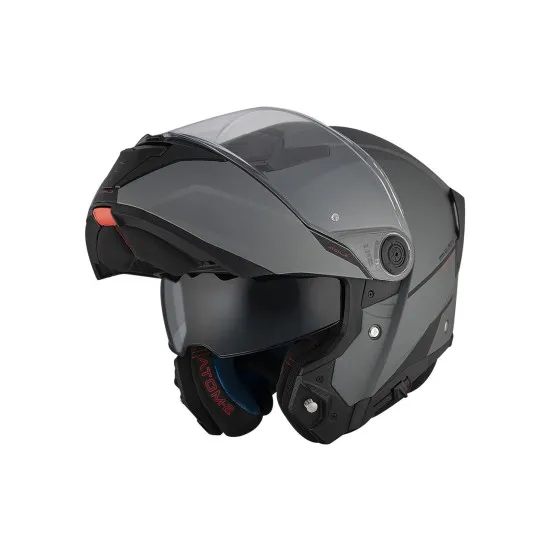 Отваряема каска MT ATOM 2 SV A2 Titanium Matt с вграден слънчев визьор и хипоалергична вътрешност