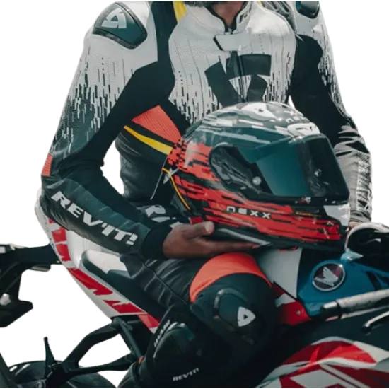 Каска NEXX X.R3R GLITCH RACER RED WHITE, аеродинамична, високотехнологична