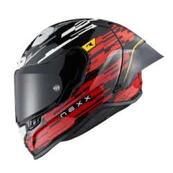 Каска NEXX X.R3R X.R3R GLITCH RACER RED WHITE