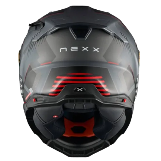 Каска NEXX X.WST3 FLUENCE GREY RED MATT, антивибрационна система, покритие против надраскване