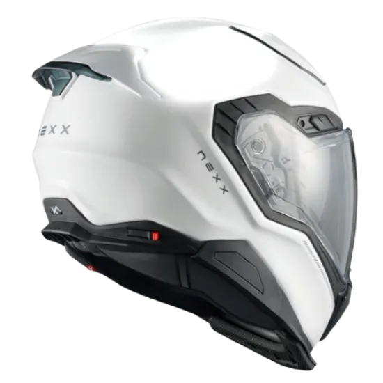 Каска NEXX X.WST3 PLAIN WHITE PEARL, X-PRO въглеродни влакна, вградени очила
