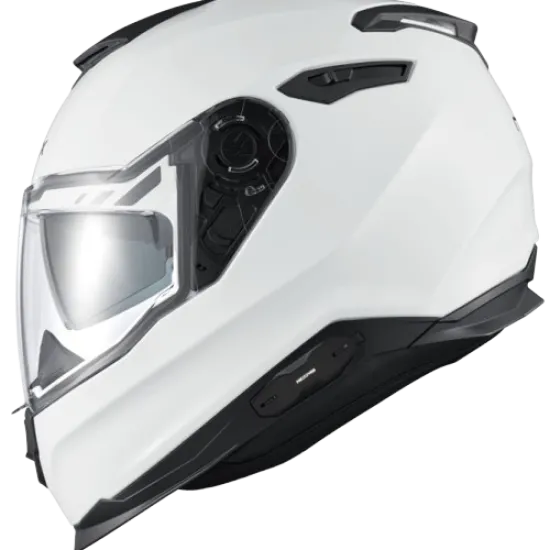 Каска NEXX Y100 CORE WHITE, антиалергична вътрешност, вградени слънчеви очила