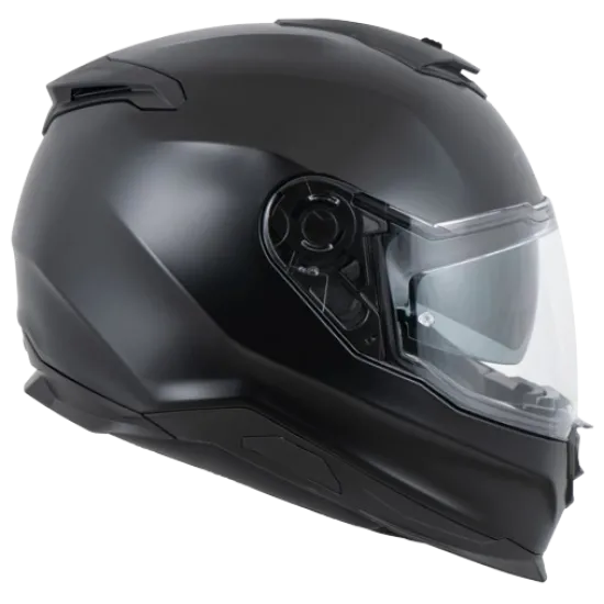 Каска NEXX Y100 PURE BLACK MATT, антиалергична вътрешност, вградени слънчеви очила