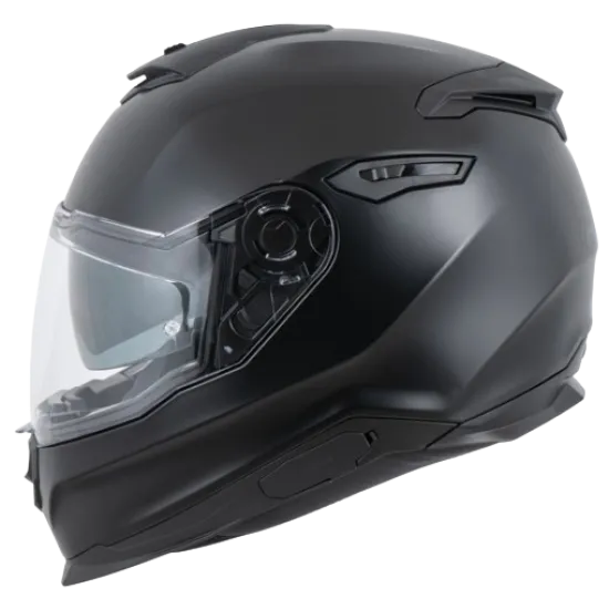 Каска NEXX Y100 PURE BLACK MATT, антиалергична вътрешност, вградени слънчеви очила