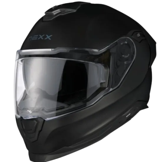 Каска NEXX Y100R FULL BLACK MATT, антибактериална подплата, слънчеви очила